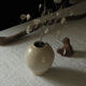 Vase boule en grès