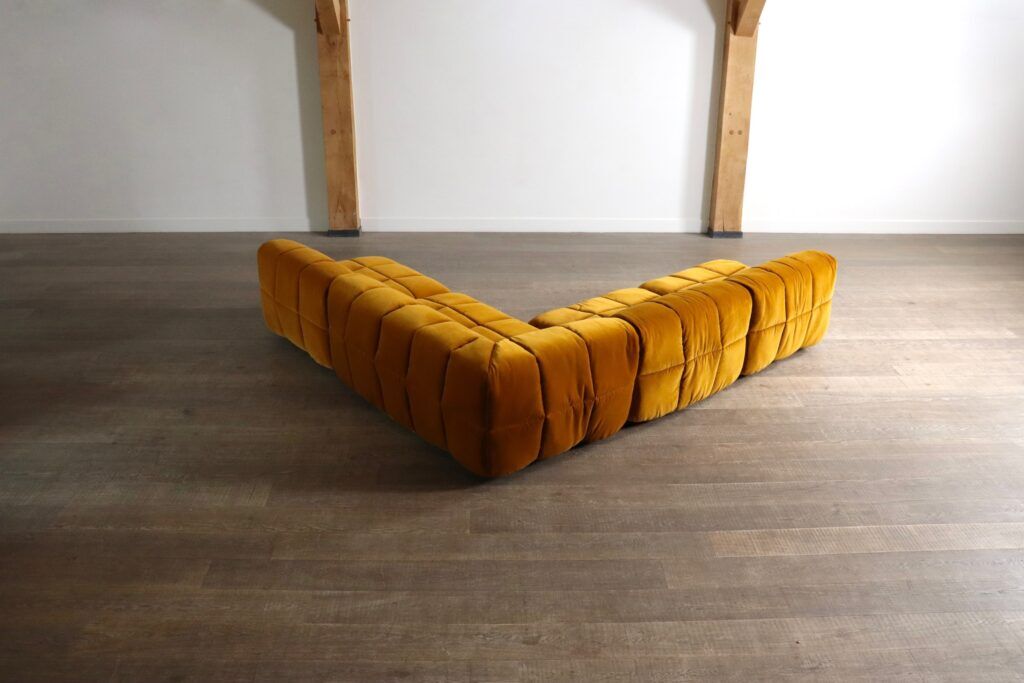 Arflex Strips sofa by Cini Boeri in velvet, Italy 1968