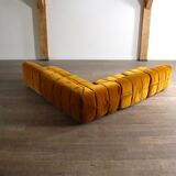 Arflex Strips sofa by Cini Boeri in velvet, Italy 1968