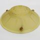Old chandelier, Art Deco 1 light basin pendant light, in yellow glass paste. 1930s