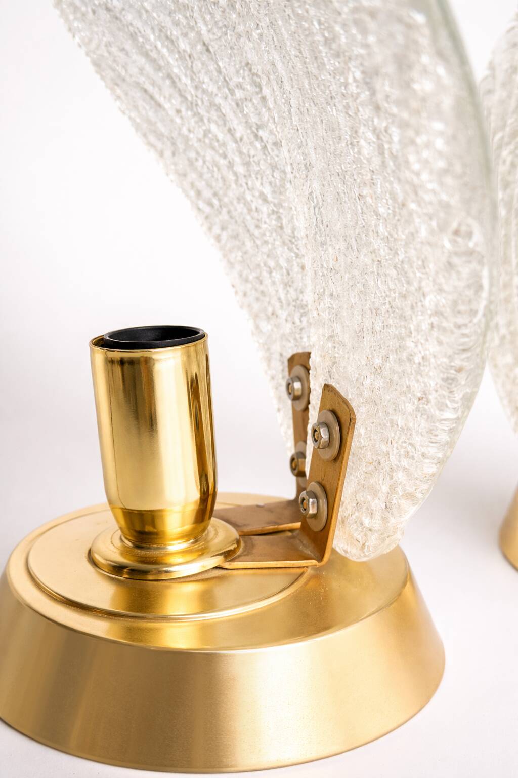 Set of 2 Murano glass table lamps, Italy, 1980s