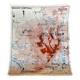 Massif central and Jura vintage school map