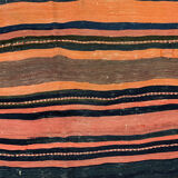 Vintage persian kilim rug- handmade oriental flat-weave rug- 125x363cm