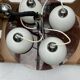 Lustre italien en opaline et plexiglas 70’s