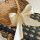 Ensemble de 2 paniers en rotin et corde vintage