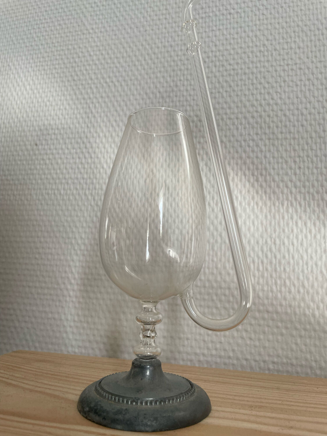 Glass with alcohol pipe