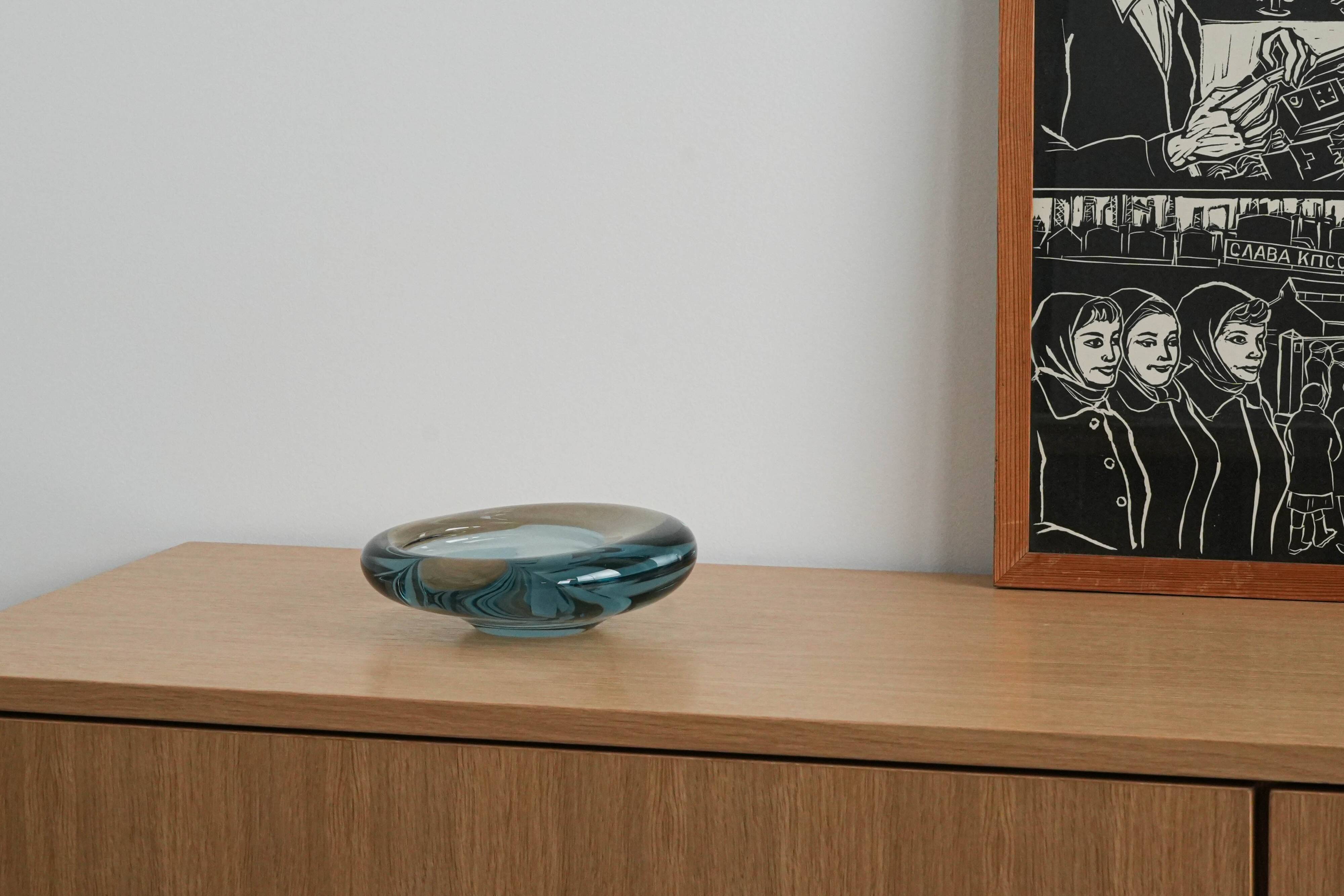 Glass bowl, Danish design, 1960s, manufacturer: Holmegaard,: Per Lutken