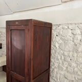 Old wooden school locker room