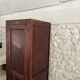 Old wooden school locker room