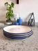 Set of 4 blue and white dessert plates