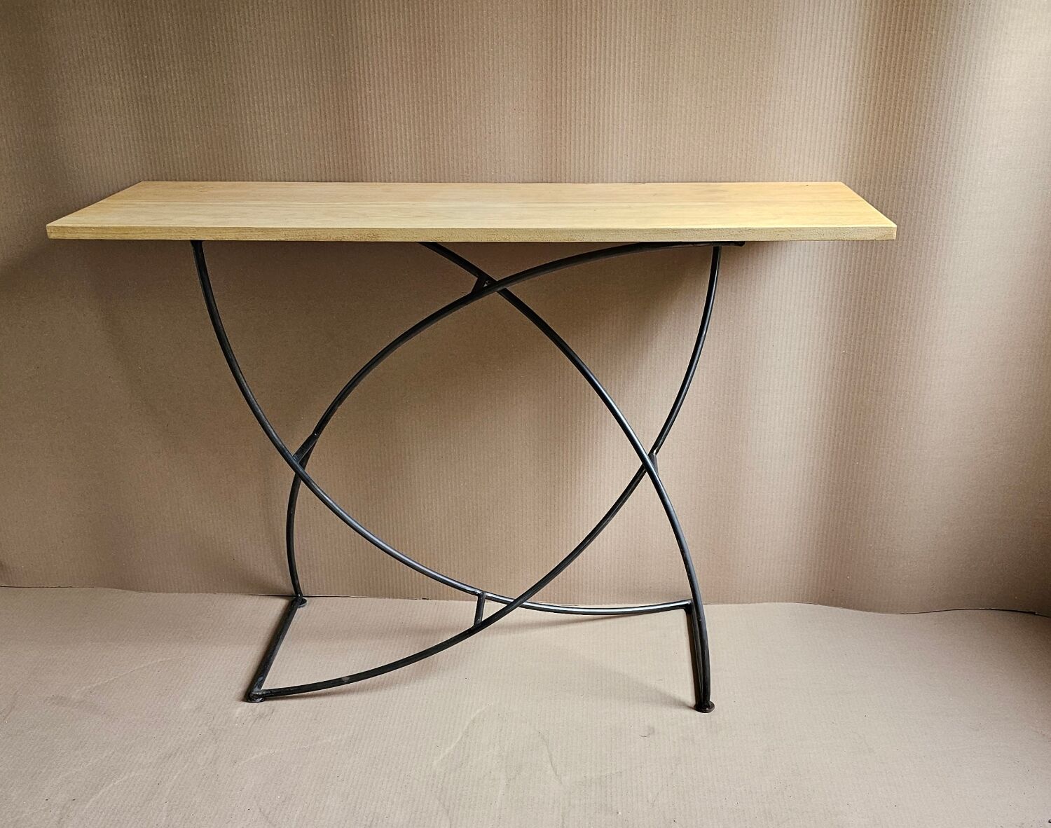 Console  metal et bois