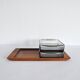 Danish Modern Teak Serving Tray with Glass Bowls by Wiggers, Denmark, 1960s
