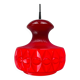 Red glass pendant by Peill and Putzler 1960