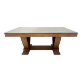 Art Deco desk table in cerused oak from the 20th century.