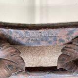 Mirror or centerpiece wrought iron Art Deco signed.