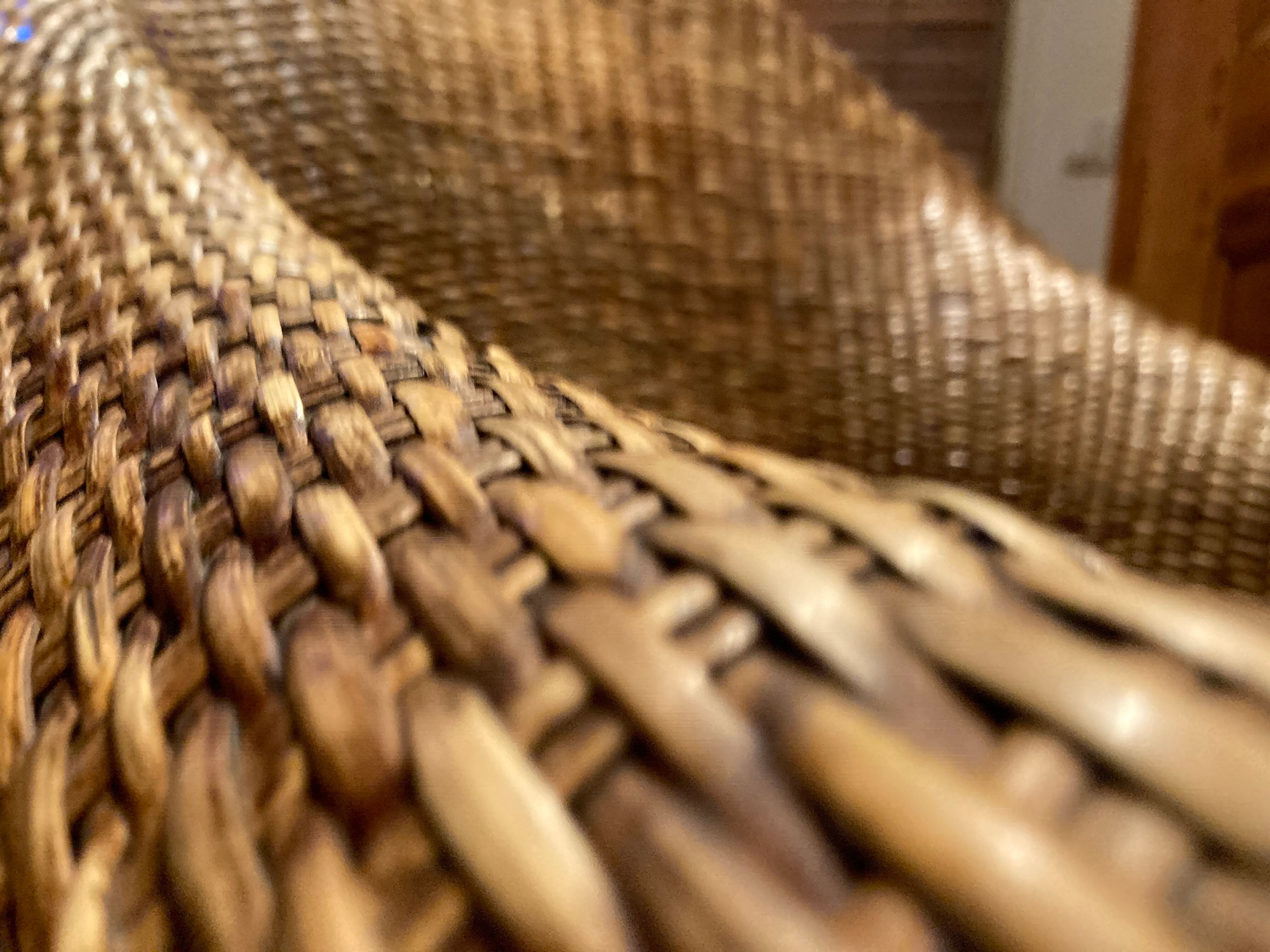 Colonial-style wicker chair