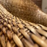 Colonial-style wicker chair