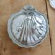 Vintage silver-plated shell butter dish