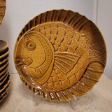 Game of dishes, Ceramic Ateliers du Revernay, “Besugo”, Mid-century – France