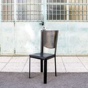 Black leather chairs by Enrico Pellizzoni, 1970s,