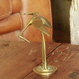 Brass heron statue