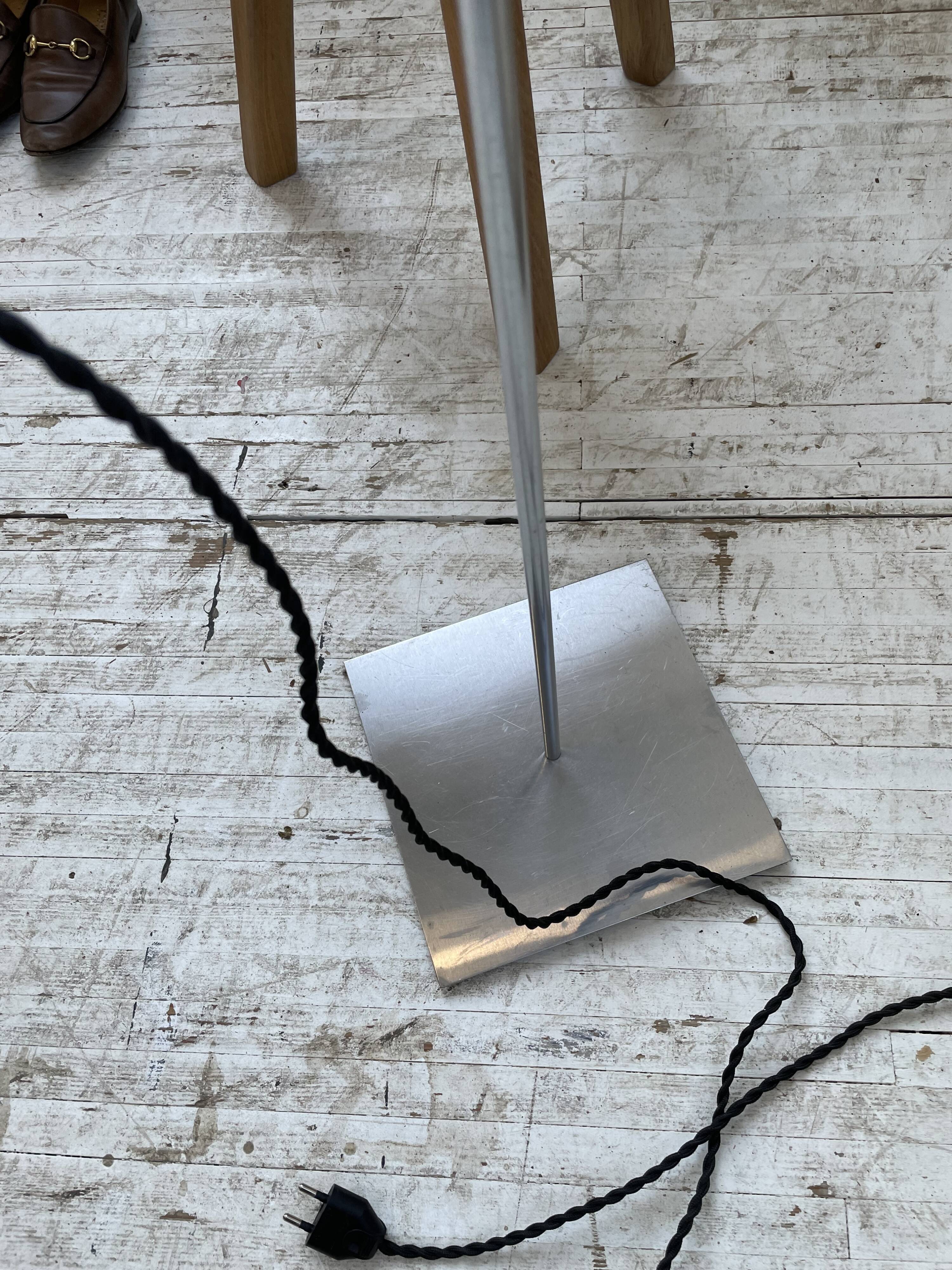 Floor lamp chrome 'flower' design Jacques Veyrat-Masson and Philippe Rogier, edited by Oxar
