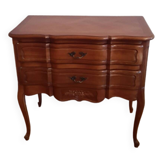 Chiffonnier Louis XV 2 tiroirs en bois fruitier