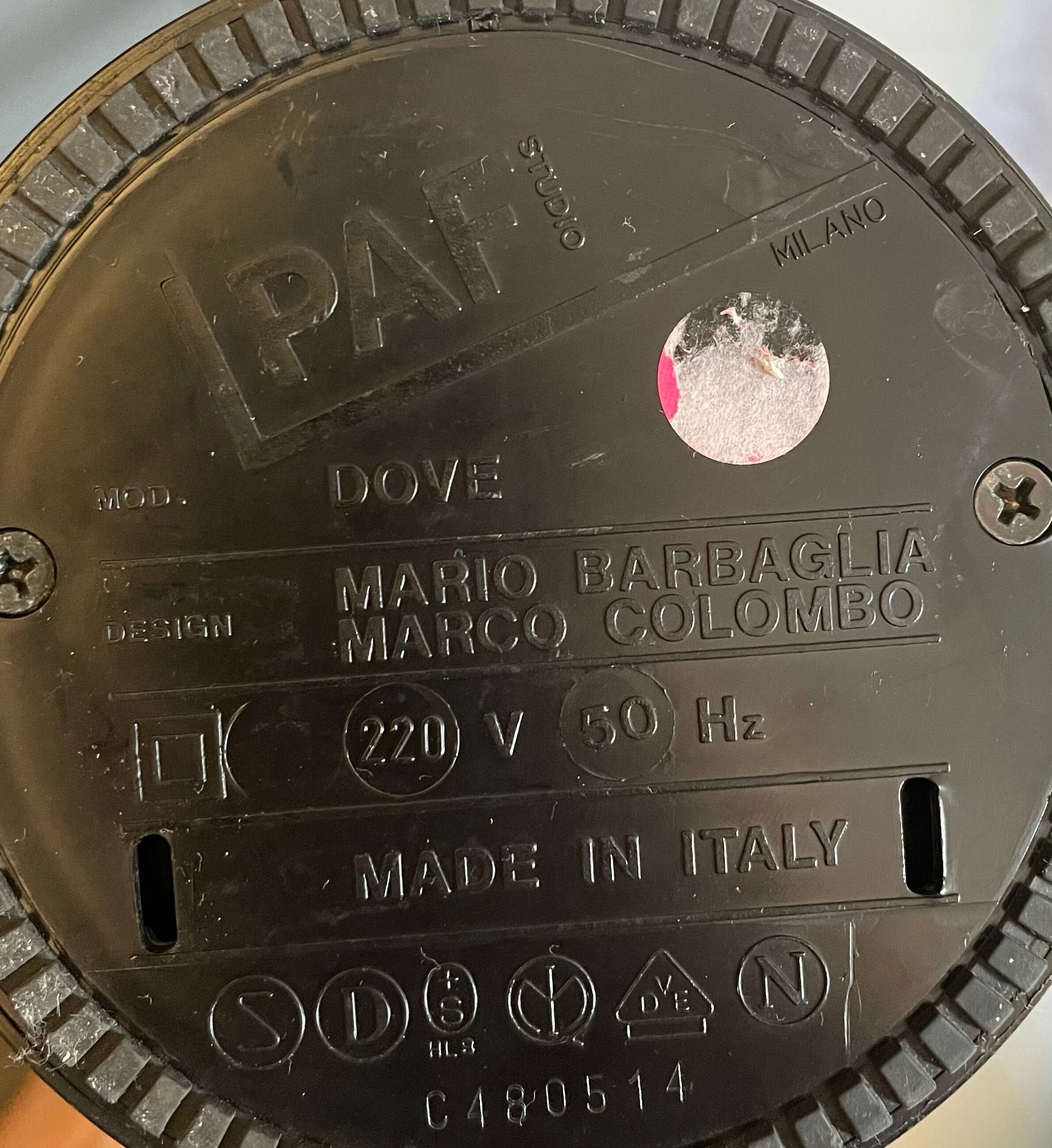 Pair of vintage Italian lamp Dove by Colombo and Barbaglia, 1980