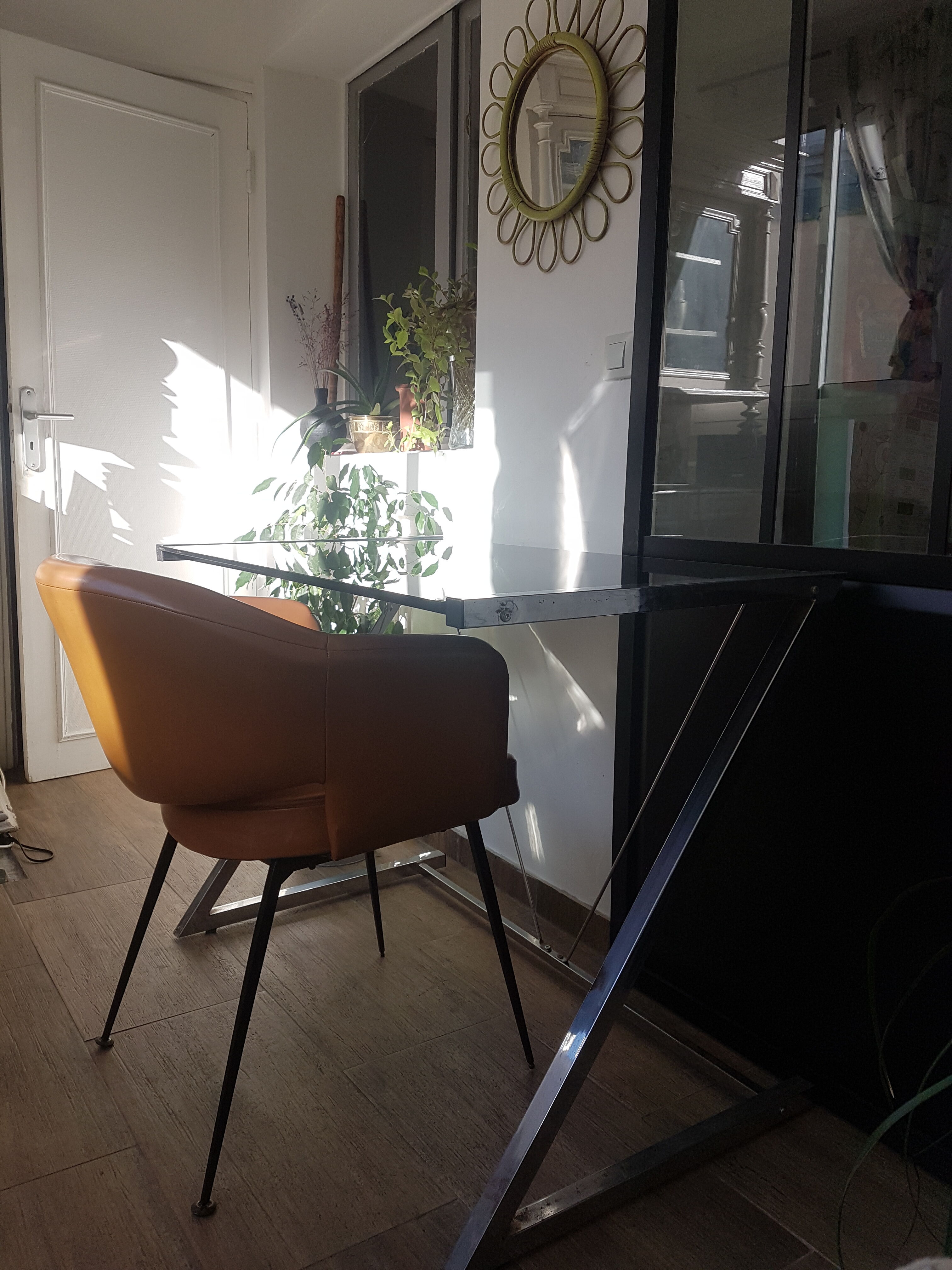 Smoked glass desk
