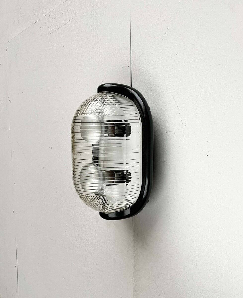 Wall Lamp Walnut Space Age Style Italian Modern Mid-Century by Achille Castiglioni for Flos, 1970s