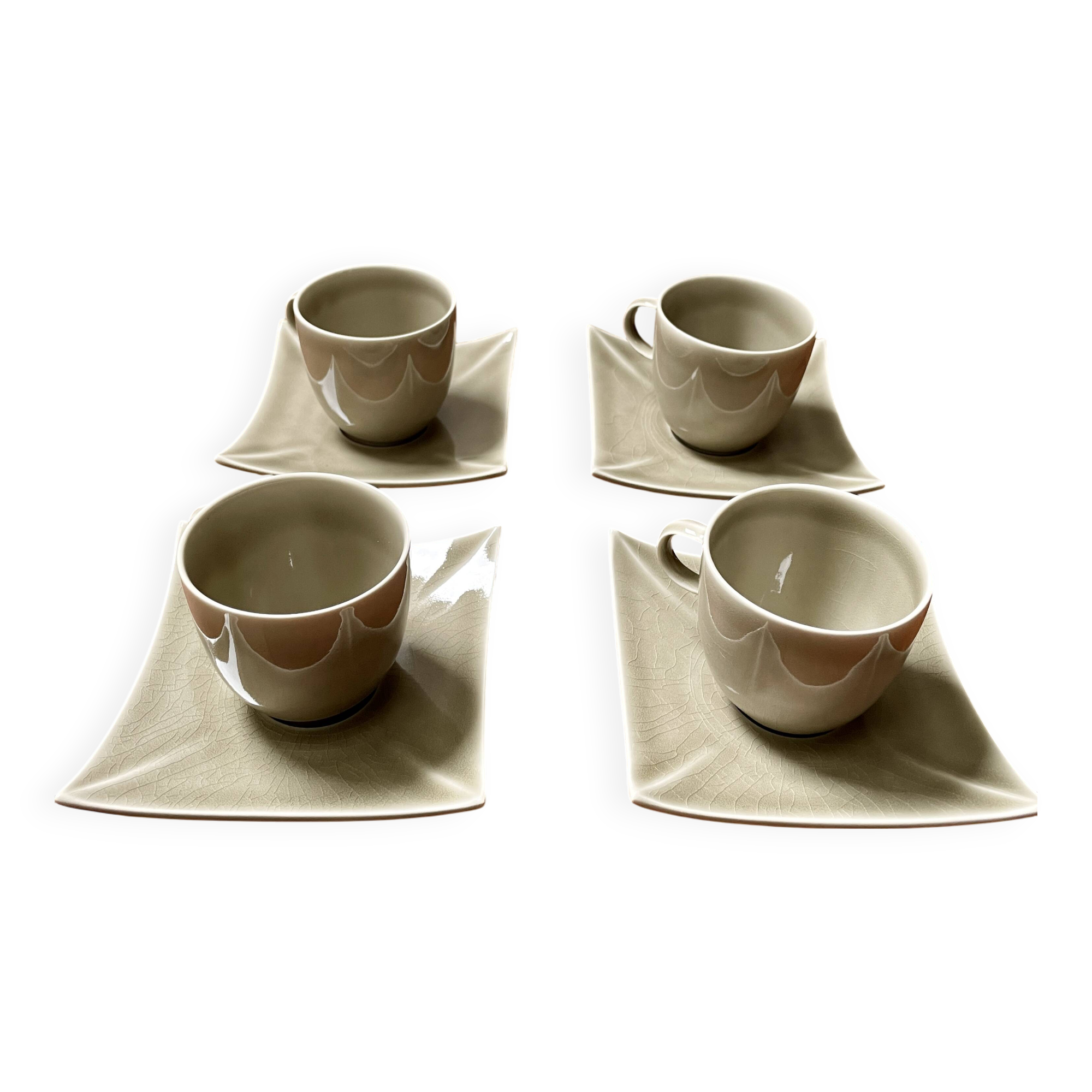 4 Vintage Kyoto Coffee Cups - Maison Montgolfier