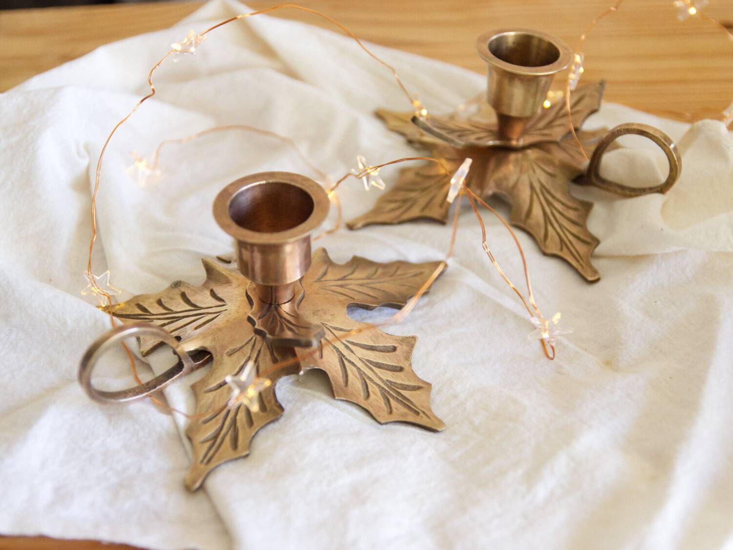 Pair of brass candlesticks