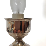 Three vintage bedside lamps in silver