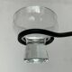 Mid-century metal and glass pendant light from the 1960s.