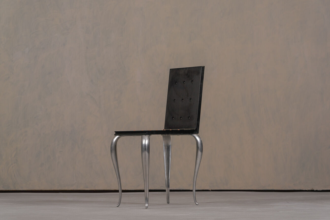 Chaise / table d'appoint Lola Mundo par Philippe Starck pour Driade, Italie, années 1980.