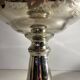 Coupe en verre mercurisé & doré dit "sulfure" soufflé, décor floral gravé à