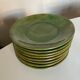 Set of 8 dessert plates in glazed earth from biot vertes 1960