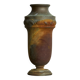 Art Deco vase in patinated metal, unique Wabi-Sabi piece.