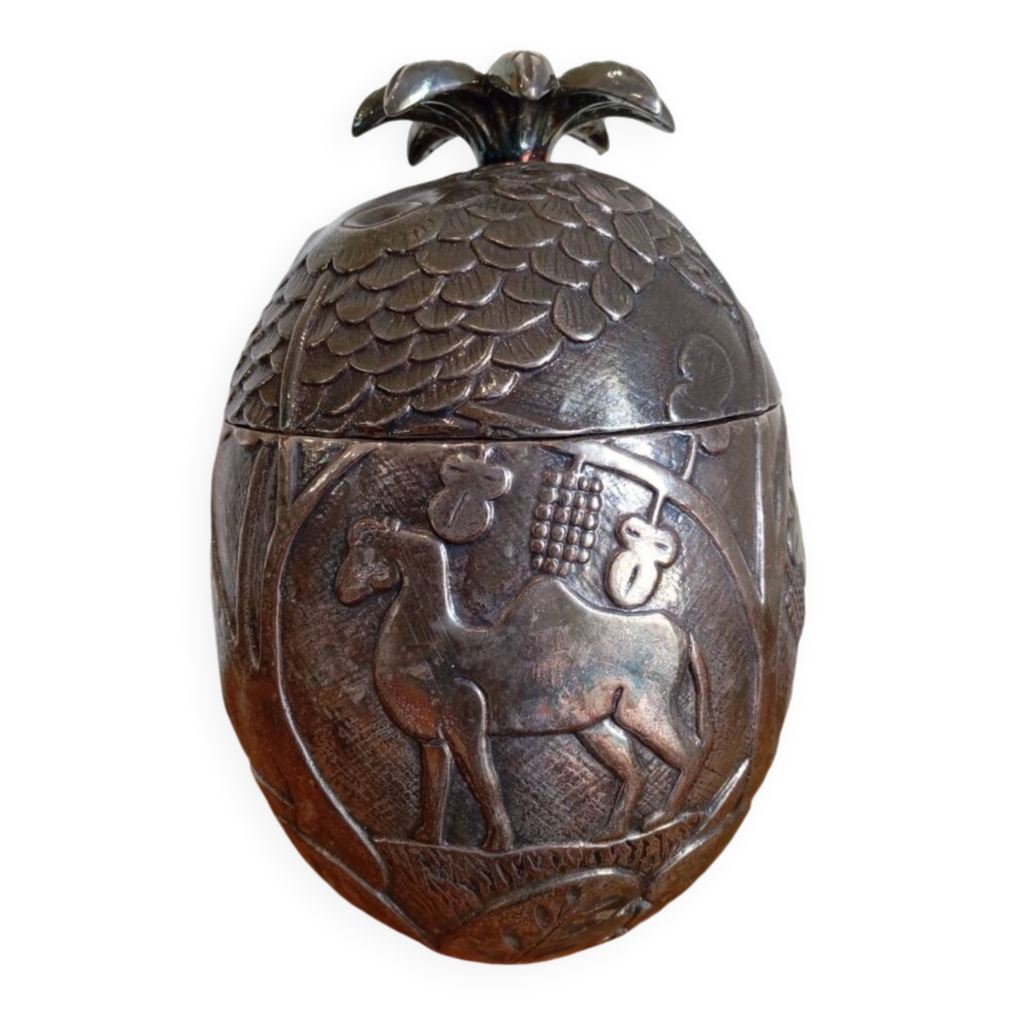 Large silver pineapple ice cube tray