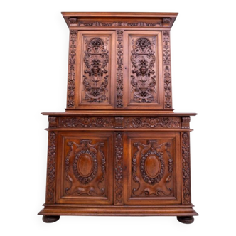 Carved sideboard, France, ca. 1870.