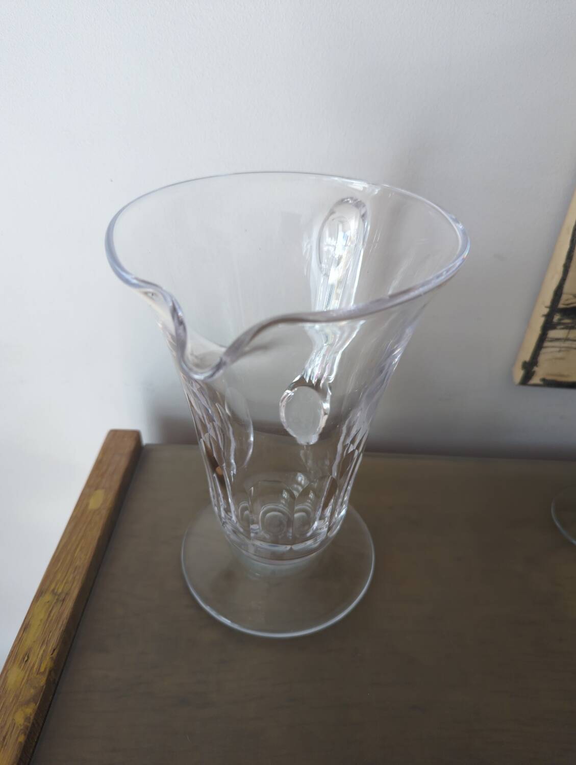 Large Vannes crystal pitcher