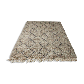 Beni ouarain tapis gris taupe petit motif 156x233cm