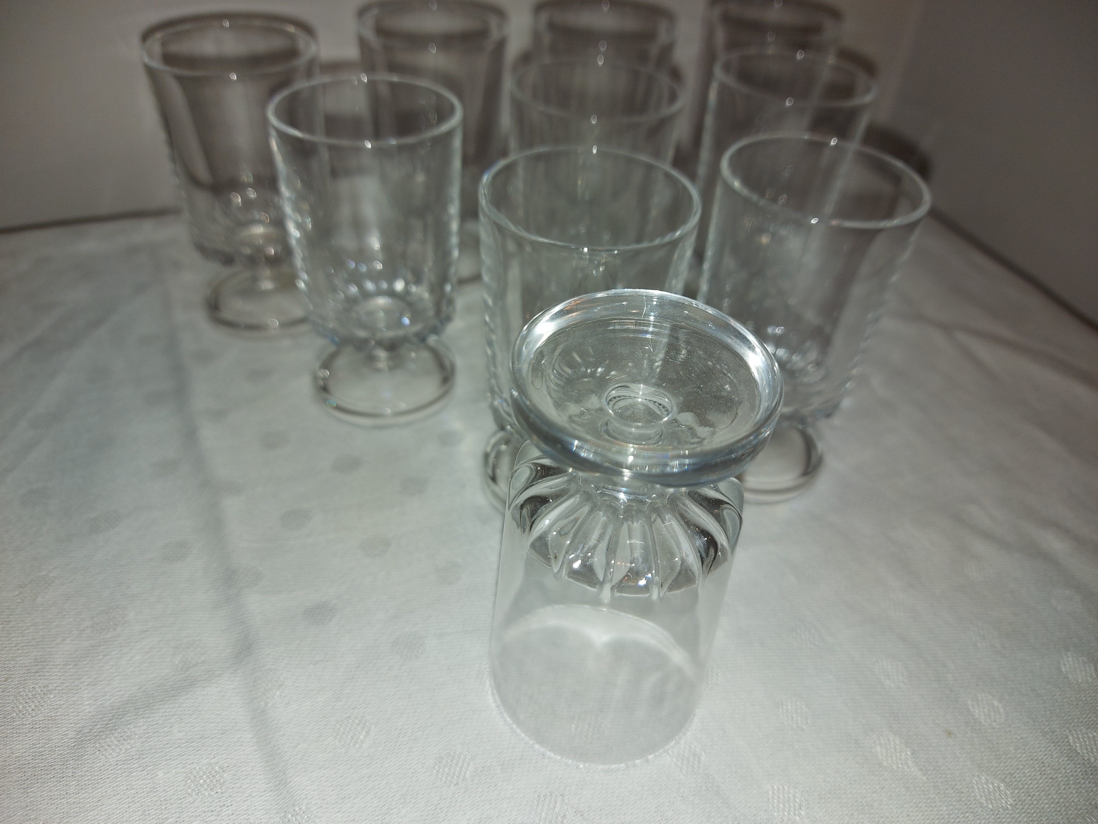 10 crystal liqueur glasses