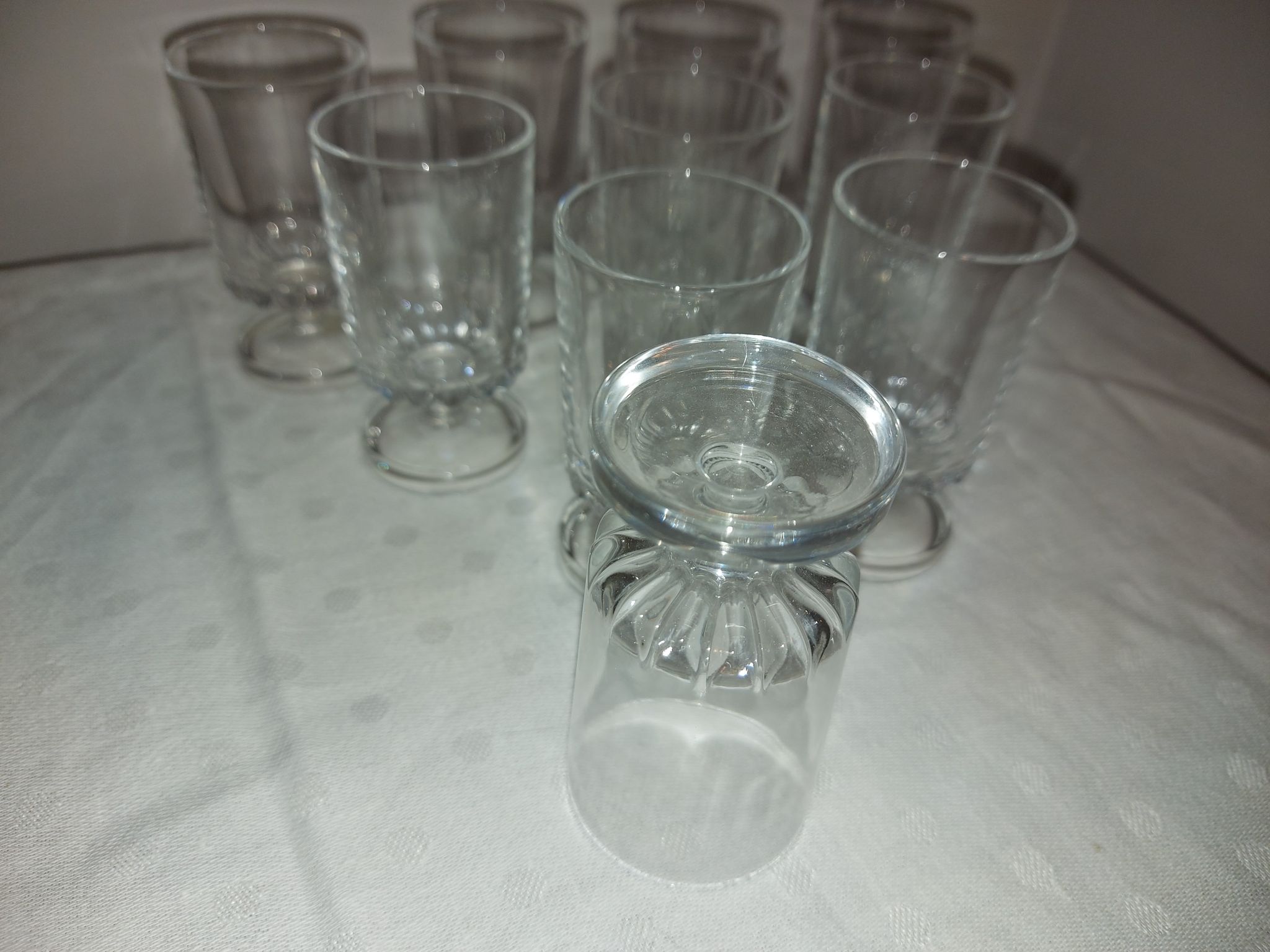 10 crystal liqueur glasses