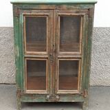 Vitrine ancienne vitrée en bois