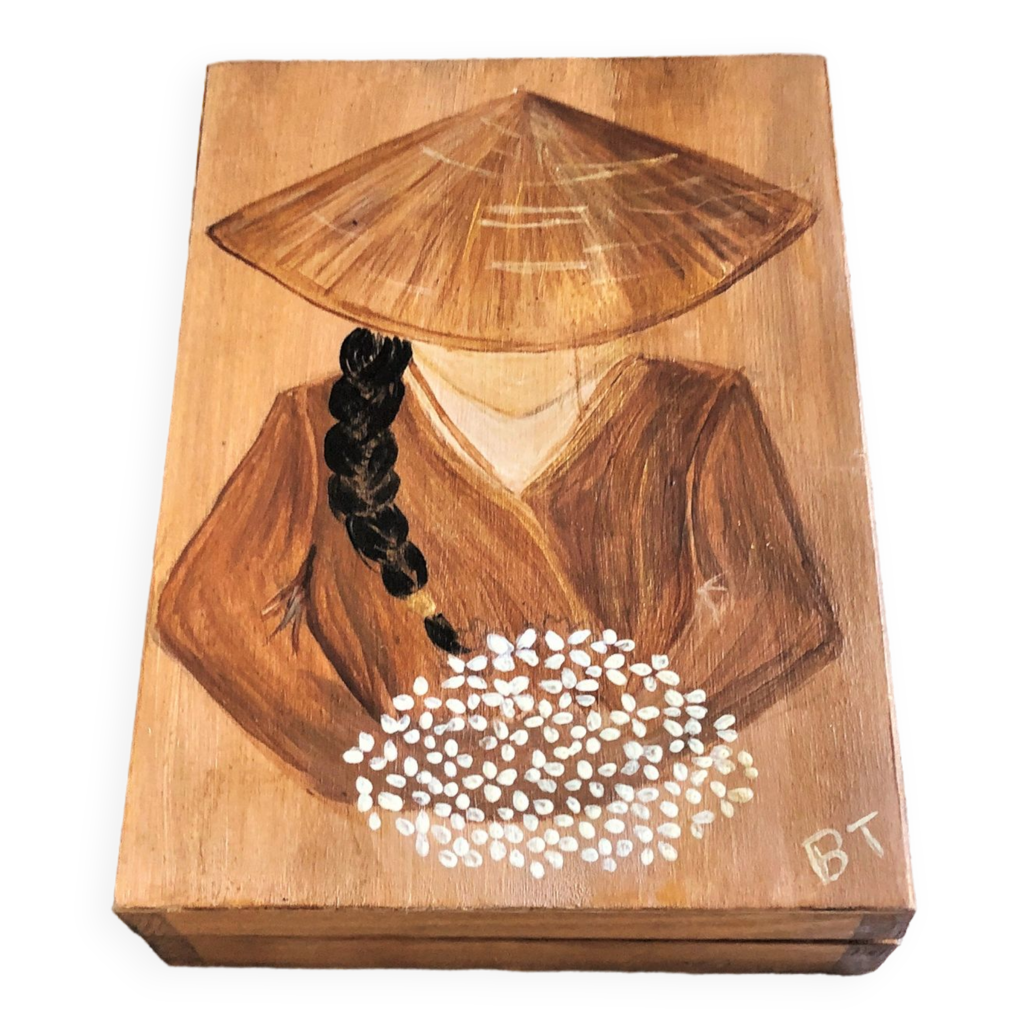 Wooden box for card games