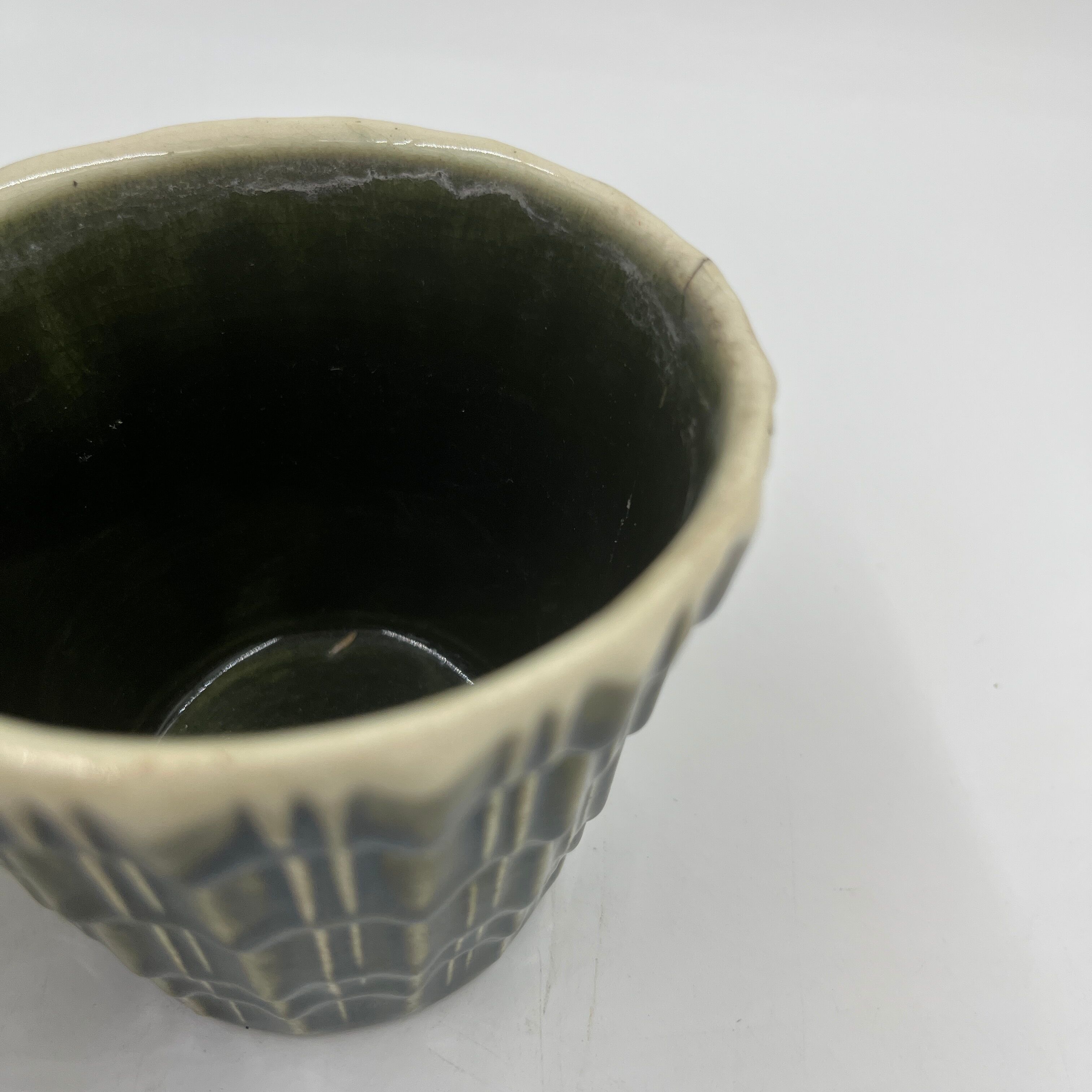 Duo de cache-pots art déco faïencerie de Thulin