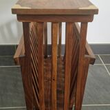 Rosewood and brass magazine stand table