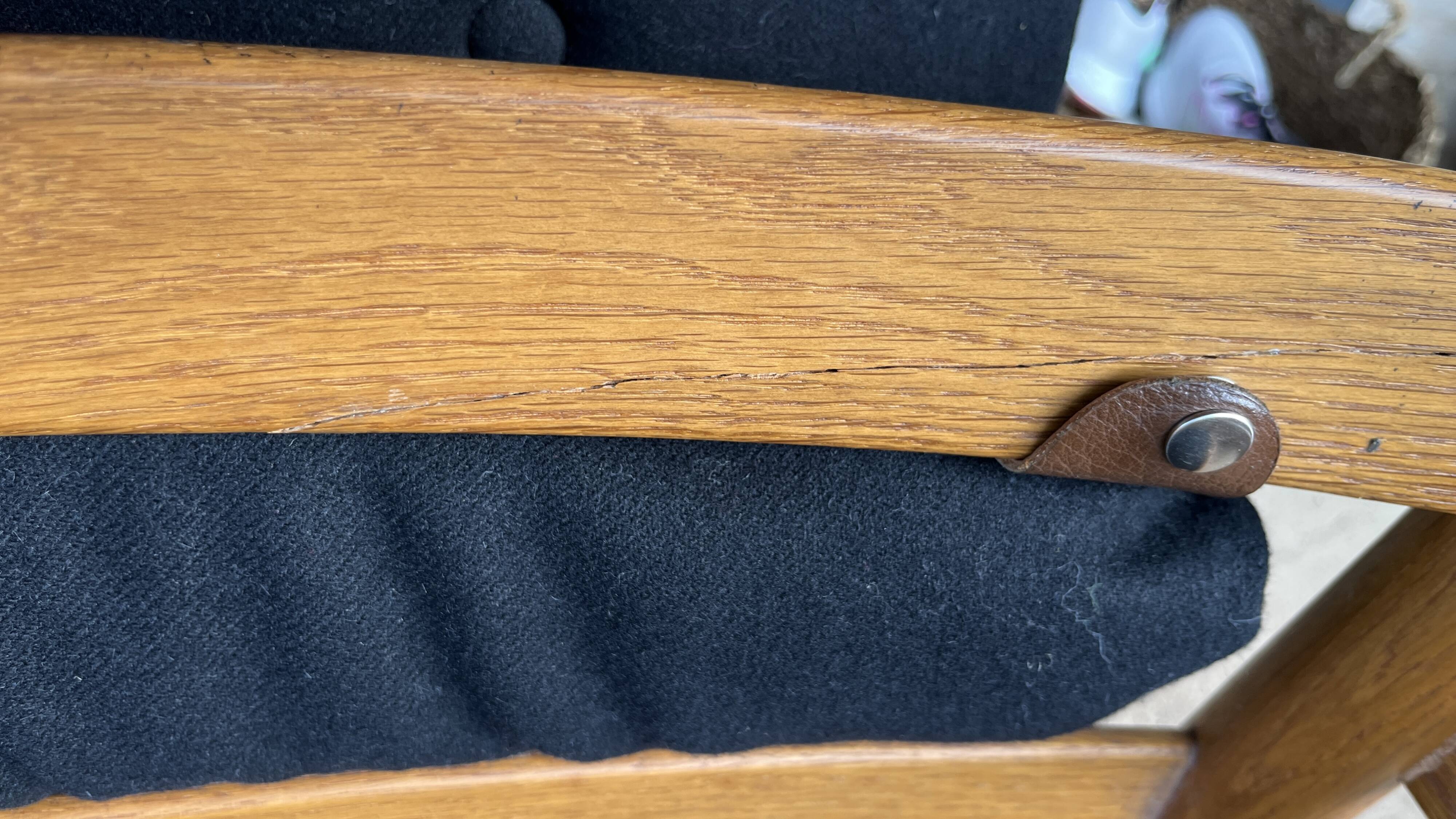 Scandinavian lounge chair COJA in wood and leather, 1960s