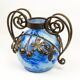 Vase Art Nouveau en verre et fer forgé, André Delatte Nancy, vers 1925